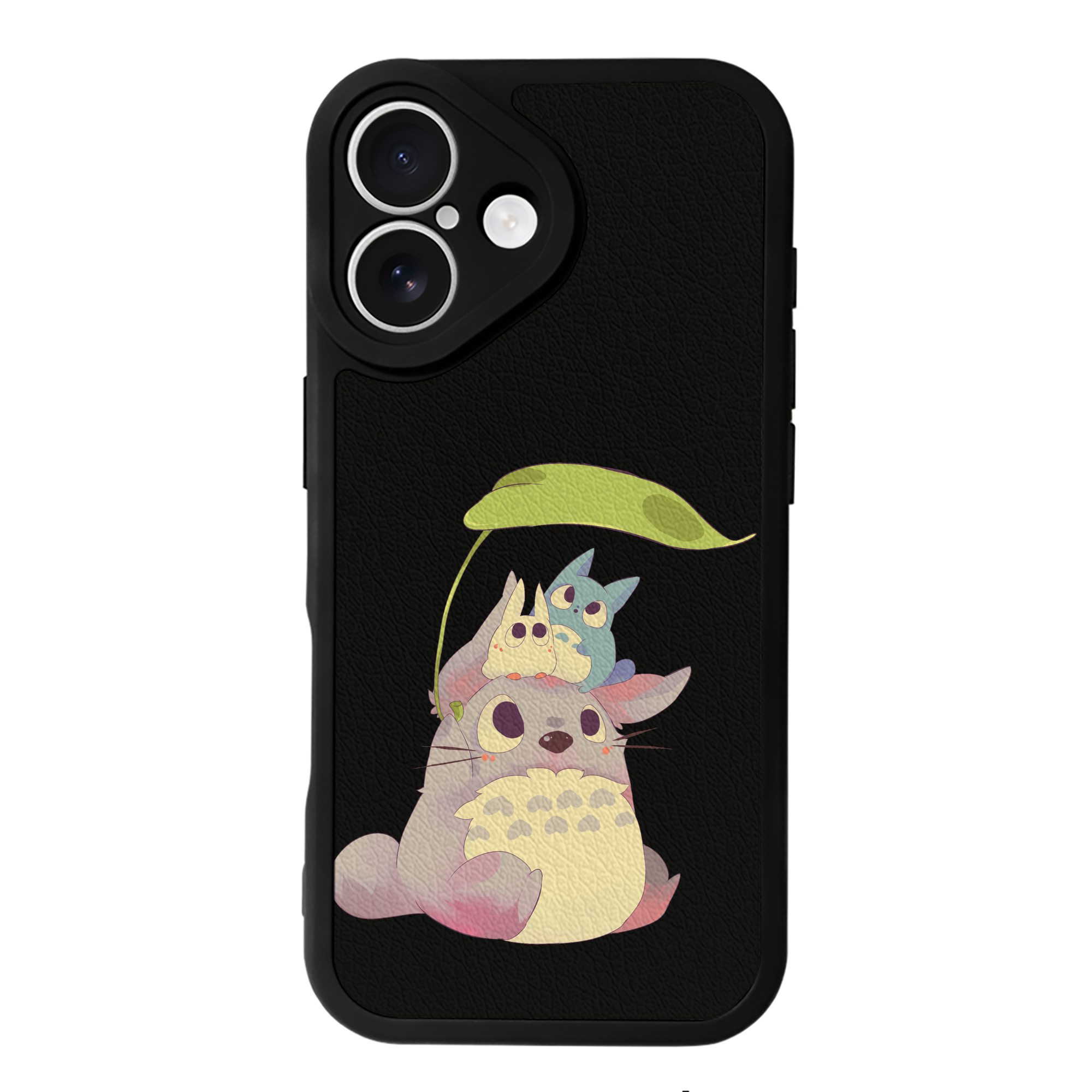 （画像用） となりのトトロ 草壁メイ 草壁サツキ My Neighbor Totoro Satsuki Kusakabe Mei Kusakabe 【iPhone 16シリーズ対応】シリコンスマホケース（レザー調） 材質：シリコン
